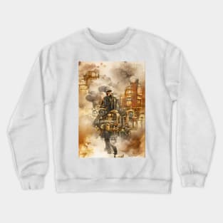 Steampunk city. Crewneck Sweatshirt